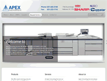 Tablet Screenshot of apexcopier.com